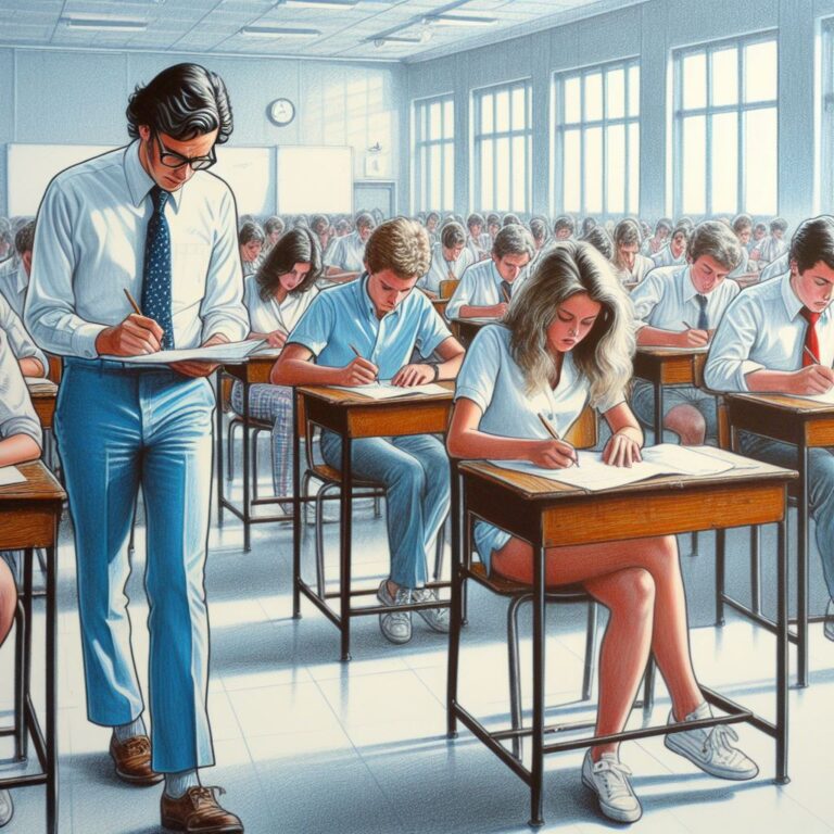 Un examen en el aula