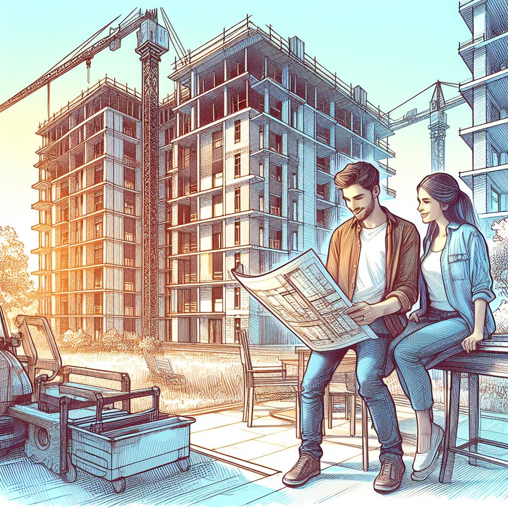Visitando pisos en construcción