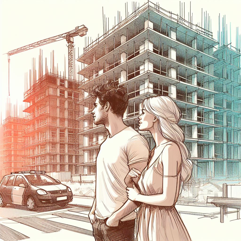 Visitando pisos en construcción