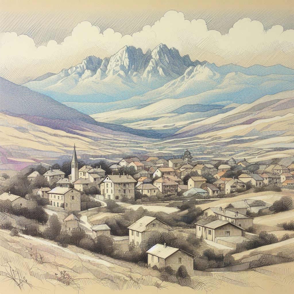 Pueblo en el valle La España Despoblada