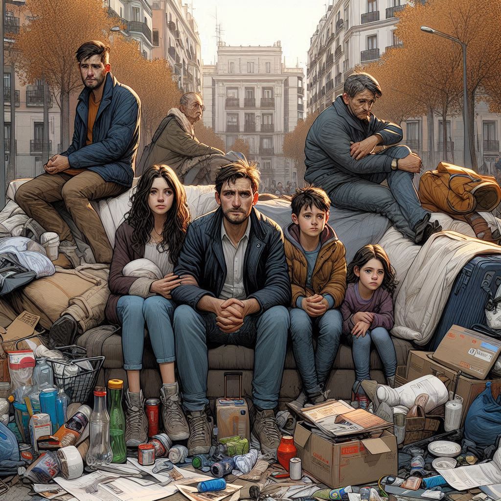 Familia desahuciada de su domicilio habitual Ocupación ilegal